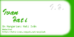 ivan hati business card